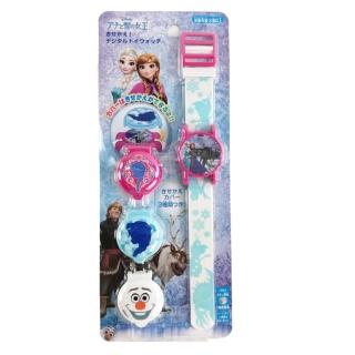【小禮堂】迪士尼 冰雪奇緣 可換蓋兒童手錶 《藍色款》(平輸品)