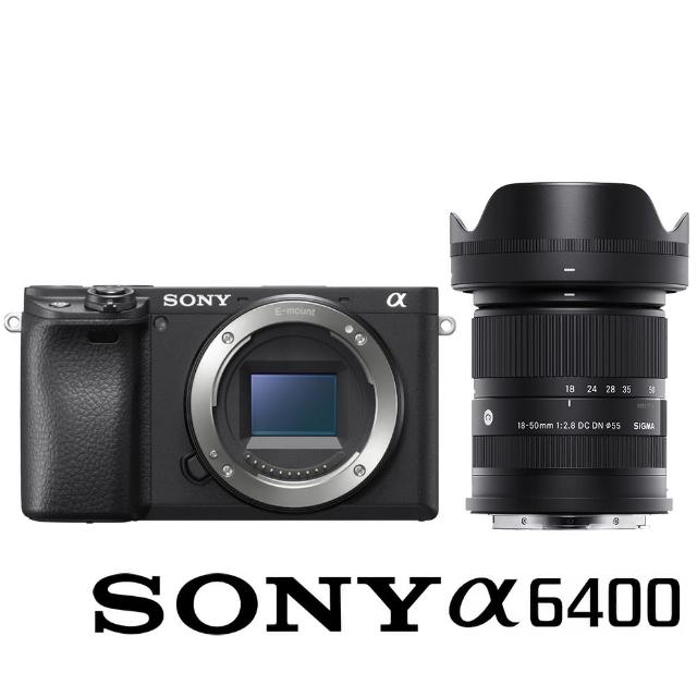 SONY 索尼】ILCE-6400 A6400 附SIGMA 18-50mm F2.8 DC DN 旅遊鏡(公司
