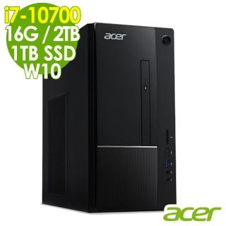 【Acer 宏碁】ATC-875 i7-10700/16G/1TSSD+2TB/W10/Aspire(十代i7八核心 雙碟)