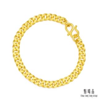 【點睛品】粗款鏈條 黃金手鍊17cm_計價黃金