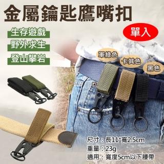 【捷華】金屬鑰匙鷹嘴扣 戰術鷹嘴掛鉤 戰術背包扣具 鑰匙扣  MOLLE配件 防丟扣 戶外登山露營旅行