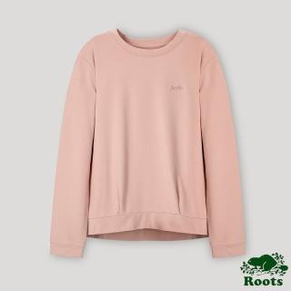 【Roots】Roots 女裝- 摩登週間系列 打褶圓領上衣(粉色)