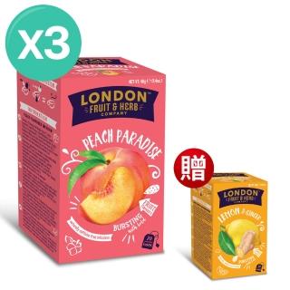【芙賀茶】蜜桃樂園2gx20入x3盒(水果茶)