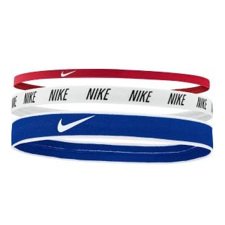 【NIKE 耐吉】Nike Mixed Width  髮帶 髮束 運動 止滑 3入 紅白藍(N0002548905OS)