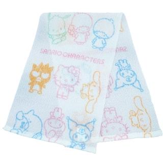 【小禮堂】Sanrio 日本製 身體沐浴巾 26x80cm 《粉排站款》(平輸品)