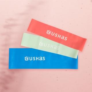 【Ushas】美體彈力3件組(台灣製 彈力圈2入+彈力帶1入)