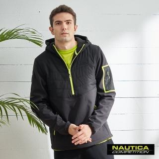 【NAUTICA】COMPETITION男裝時尚修身連帽長袖衝鋒衣(黑色)