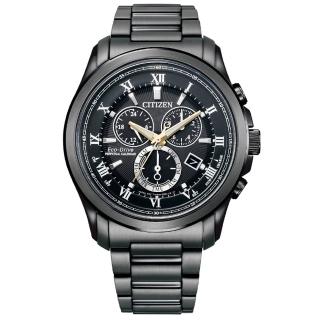 【CITIZEN 星辰】三眼計時萬年曆光動能腕錶(BL5547-89H)
