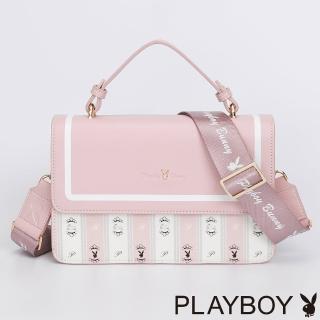 【PLAYBOY】翻蓋斜背包 Play Bunny系列(粉色)