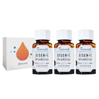 【Natural Fit 活粒適】植物萃取含鐵&維生素C膠囊 三入組 60粒*3(獨家德國進口微營養領導品牌)
