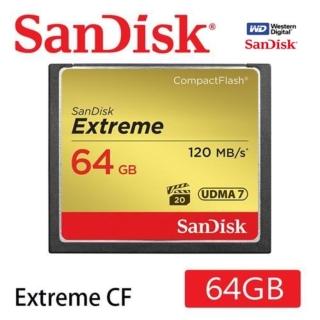 【SanDisk 晟碟】64G Extreme 全新版 CF  記憶卡 120MB(原廠有限永久保固)