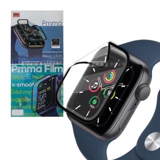 【Pmma】Apple Watch Series SE/6/5/4 40mm 3D透亮抗衝擊保護軟膜 螢幕保護貼-黑