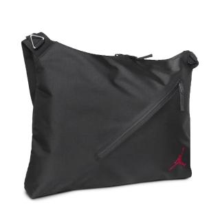 【NIKE 耐吉】斜背包 Crossbody Shoulder Bag 男款 喬丹 飛人 外出 附筆袋 大容量 黑 紅(JD2143008GS-001)