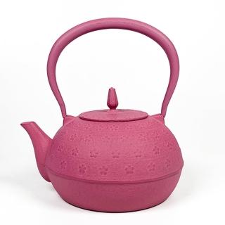 【福介商店】南部鐵器 日本鑄鐵茶壺 池永 梔子櫻 1.2L 粉(鐵瓶 鐵壺 泡茶壺 煮水)