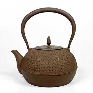 【福介商店】南部鐵器 日本鑄鐵茶壺 池永 梔子櫻 1.2L 茶色(鐵瓶 鐵壺 泡茶壺 煮水)