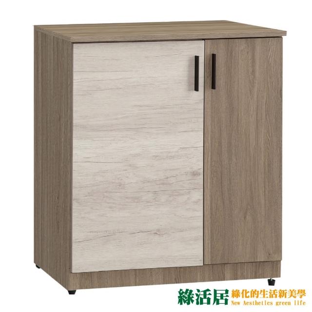 【綠活居】卡蘭  雙色2.7尺二門低鞋櫃