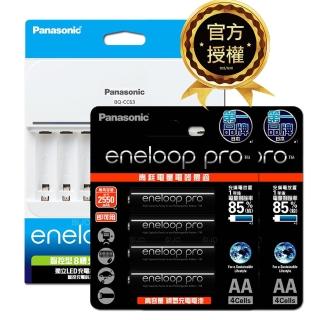 【Panasonic 國際牌】BQ-CC63智控8槽電池充電器+eneloop pro 鎳氫充電電池(3號8入充電組)