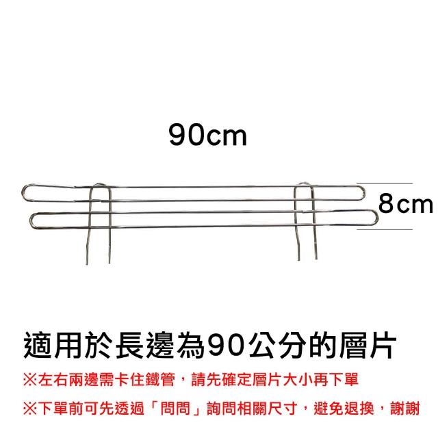 【A+Courbe】90cm側邊圍欄2入-MIT鐵力士架專用鍍鉻配件