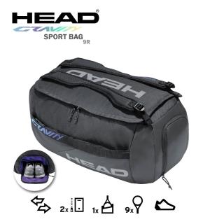 【HEAD】9支裝球拍袋 限量贈網球鑰匙圈 GRAVITY SPORT BAG 後背包 球拍袋(283031)