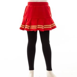 【SKECHERS】女童CNY緊身褲外搭短裙(L122G026-001W)