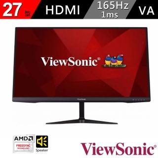 【ViewSonic 優派】27型 VA遊戲電競螢幕 支援HDMI介面/FreeSync/三邊無邊(VX2718-P-MHD)