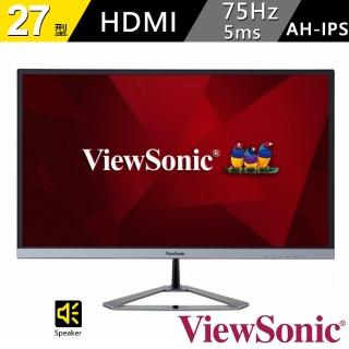 【ViewSonic 優派】27型 AH-IPS文書護眼螢幕 支援HDMI介面/VGA/三邊無邊美型機(VX2776-SMHD)