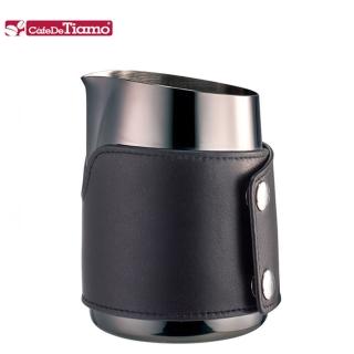 【Tiamo】Tiamo 1431A 無柄斜口拉花杯圓口-鈦黑 450cc(HC7114TBK)