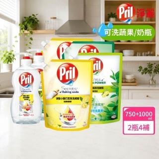 淨麗洗碗精2瓶+4補