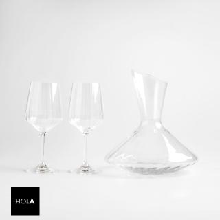 【HOLA】德國SPGL LIFE 醒酒器+2入紅酒杯彩盒組
