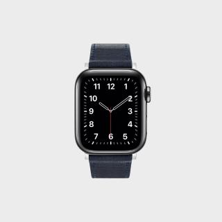 【Aholic】Apple Watch 皮革錶帶 42/44mm - 藍色