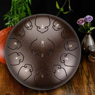 【美佳音樂】12吋13音C調 全新碳鋼/加厚鼓體 空明鼓 空靈鼓-紅古銅(鋼舌鼓/忘憂鼓/附鼓包)