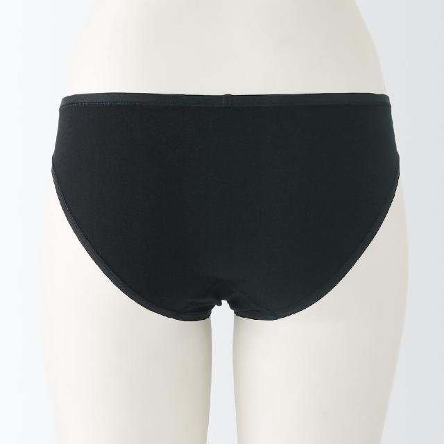 【MUJI 無印良品】女有機棉混彈性天竺無側縫低腰短版內褲(共10色)