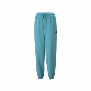 【PUMA】長褲 SWxP Sweat Pants 女款 Jolin 蔡依林 鬆緊褲頭 縮口褲 穿搭 藍 彩(533567-61)