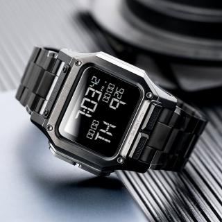 【NIXON】REGULUS SS 美式休閒霸氣型男不鏽鋼數位電子腕錶/黑(A1268-001)