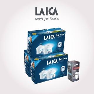 【LAICA 萊卡】雙流濾芯&除菌濾芯 1年份濾芯組合(義大利原裝進口)