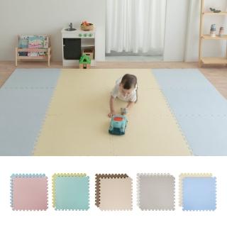 【PatoPato】嬰幼兒專用地墊1包6片／60ｘ60ｘ2cm雙色巧拼／4款任選(附贈12條邊條／睡墊／爬行墊)