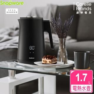 【CorelleBrands 康寧餐具】SEKA 智慧控溫恆溫電熱水壺-1.7L(贈 康寧餐碗2件組)