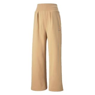 【PUMA】女流行系列CLASSICS FASHION寬長褲-針織 歐規 休閒 刷毛 保暖 卡其(53429388)