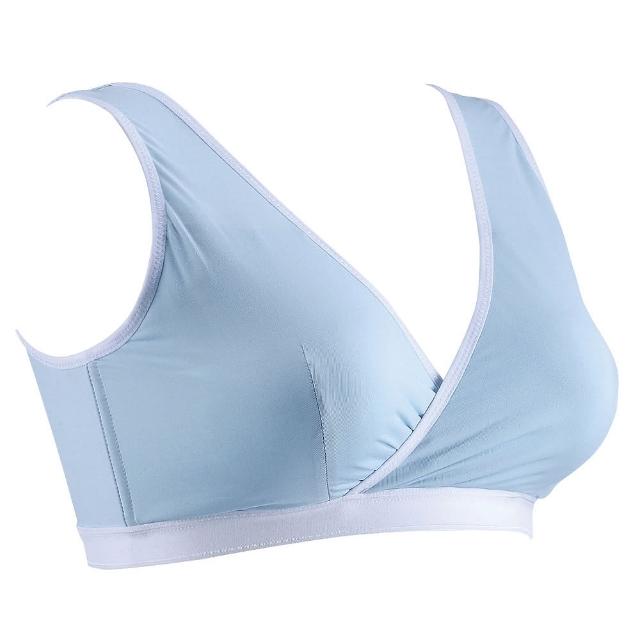 【Gennies 奇妮】哺乳內衣褲成套 休閒棉交叉款無鋼圈內衣 高腰內褲 nini系列(孕婦內衣 孕婦內褲 A42B42)