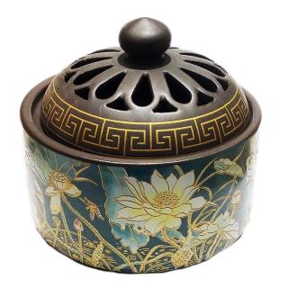 【十方佛教文物】蓮花池陶瓷淨香爐(平安吉祥如意)