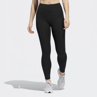 【adidas 愛迪達】長褲 女款 運動 緊身褲 九分褲 OPTIME 亞規 黑 H64225