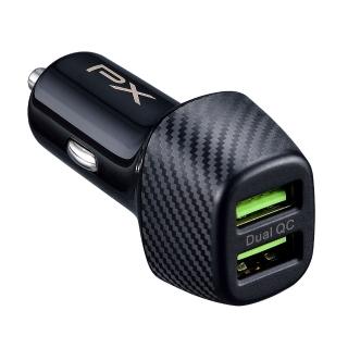 【PX 大通】PCC-3620 車用USB快速充電器 車充(3倍快充 兩台同時充電 多重保護機制)