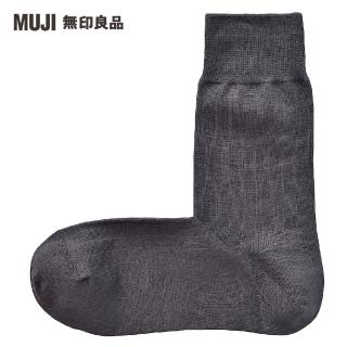 【MUJI 無印良品】男棉混直紋商務直角襪25~27cm(共3色)