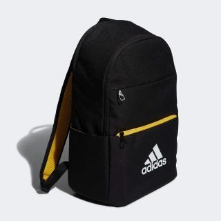 【adidas 愛迪達】Adidas BS BP CL M ES 後背包 雙肩背包 運動 休閒 書包 簡約 再生材質 黑黃(H30352)