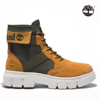 【Timberland】男款小麥色絨面革Greyfield防水反摺靴(A2KVY231)