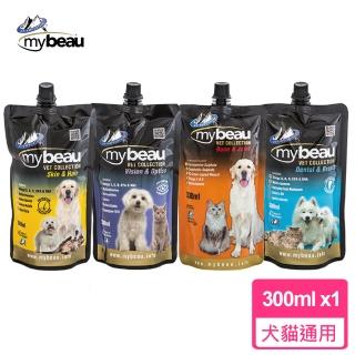 【mybeau寵優補】寵物專業保健液態劑系列300ml*1入組(口腔/視力/皮毛/關節)