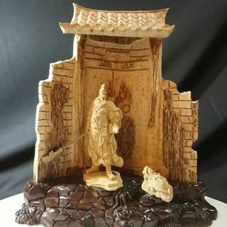【桃花源創意工坊】關公帝君龍龜_野生沉香木雕(木雕)