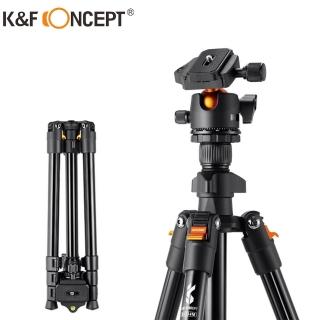 【K&F Concept】便攜者 板扣式4節鋁合金三腳架 球型雲台(KF09.101)