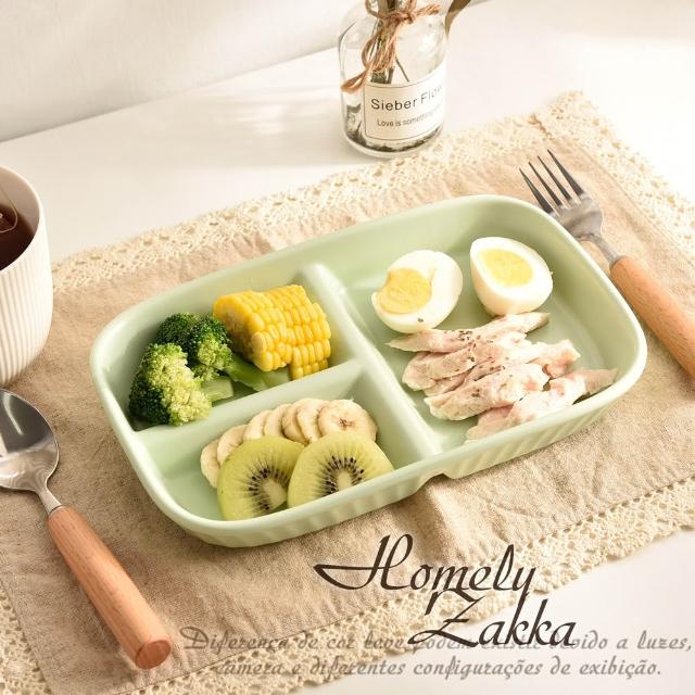 【Homely Zakka】北歐陶瓷健康分隔餐盤三件組(20款任選)