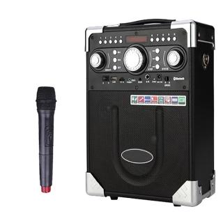 大聲公典雅型無線麥克風多功能行動音箱(單無線手持組)